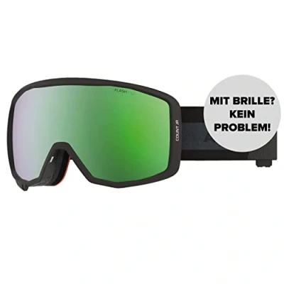 Abbildung von ATOMIC COUNT JR SPHERICAL Skibrille für Kinder Schwarz Komfortabler Live Fit Rahmen Klare Sicht &amp; besserer Blendschutz Over The Glasses kompatibel Brillenträger