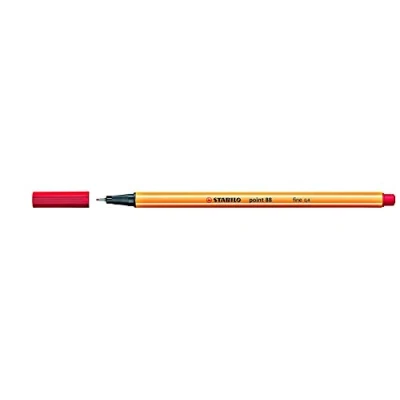 Abbildung von Feinschreiber STABILO point 88®, Strichstärke 0,4mm, rot, 3 Stück