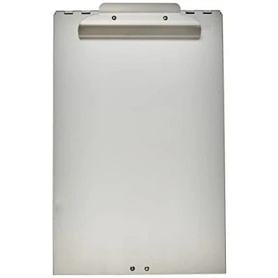 Abbildung von Westcott E 17003 00 Formularhalter Box aus Aluminium, DIN A4, Großes Aufbewahrungsfach, Unten öffnend
