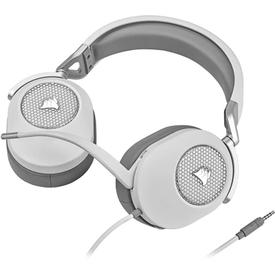 Abbildung von CORSAIR HS65 Surround Multiplattform Kabelgebundenes Gaming Headset Dolby 7.1 Sound SonarWorks SoundID iCUE Kompatibel PC, Mac, PS5, PS4, Xbox, Nintendo Switch, Mobile Weiß