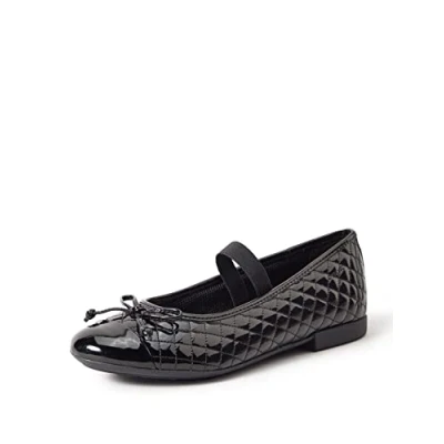 Abbildung von Geox JR PLIE Riemchenballerina für Kinder, Größe: 33, Black Schuhe