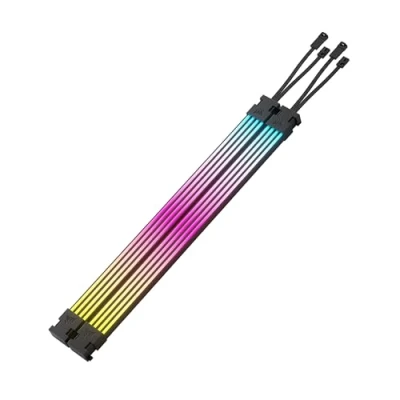 Abbildung von CORSAIR iCUE ARGB PSU Kabelbinder 2X 200mm LED Streifen 100 RGB LEDs pro Passt zu Jedem Kabel Motherboard 5V Steuerung Schwarz