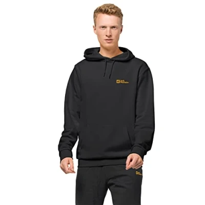 Abbildung von Jack Wolfskin Essential Kapuzenpullover, Herren, Größe: Large, Black