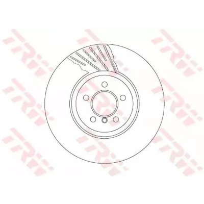 Abbildung von TRW DF6614S Bremsscheibe 374 36 5 120 Belüftet, Verbundbremsscheibe hochgekohlt BMW: Saloon, Touring, GT