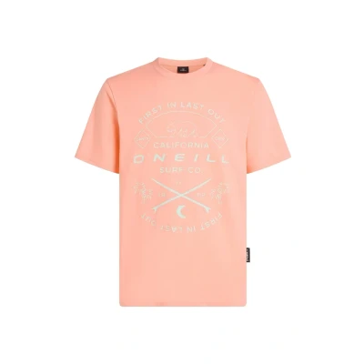 Abbildung von O&#039;Neill Tshirt print, Herren, Größe: XS, Coral pop