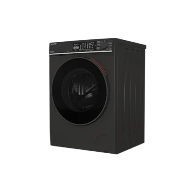 Abbildung von Sharp ES WNFL814CMDA DE Waschmaschine 8 kg, Energieeffizienzklasse A, 1400 U/min, WiFi, Advanced Inverter Motor, AquaStop, LED Display, Matt Schwarz