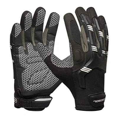 Abbildung von Gebol Master Impact Arbeitshandschuhe &amp; Sporthandschuhe mit Polsterungen und Grip Atmungsaktive Schutzhandschuhe Klettverschluss Für Herren Größe XL (Gr 10) Schwarz 1 Paar