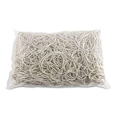 Abbildung von OFFICE PRODUCTS Gummibander Durchmesser: 70mm Farbe: Weiß/Gewicht: 1000g 1 kg/Haushaltsgummi Gummiringe Gummi/Kautschuk 60% / Gummis für Zuhause Büro Schule