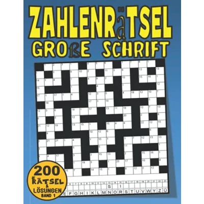 Abbildung von Zahlenrätsel Große Schrift: Großdruck Rätselbuch mit 200 Für Erwachsene und Senioren Band 1