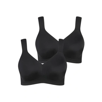 Abbildung von Ulla Popken 2ER PACK Tshirt BH, Damen, Größe: 85E, Schwarz