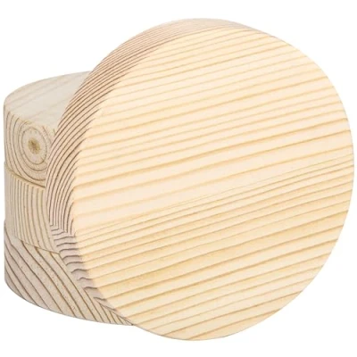 Abbildung von Belle Vous 4 tlgs Unbehandeltes Holzplatte Rund Set Holzscheiben 10 cm Durchmesser, 20 mm Dicke Natürliches Holz zum Basteln für DIY Weihnachtsdekorationen, Brandmalerei &amp; Türschilder
