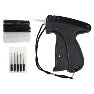 Abbildung von Anlising Etikettierpistole Set,Etiketten Pistole Kleidung mit 6 Ersatznadeln + 1000 Heftfäden,Etikett für Kleidung,Preisschild Heftpistole,Heftpistole Etikettiermaschine,Label Pistole(Schwarz)