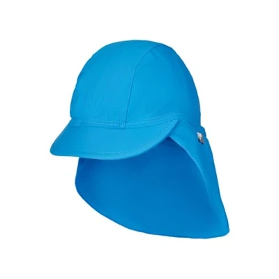 Abbildung von Sterntaler Schirmmütze Nacken Uni Baby und Kinder Mütze mit Nackenschutz UV Schutz 50+ Bademütze Kopfbedeckung Schwimmbad Strand Unisex Bademode leuchtblau, Größe 47