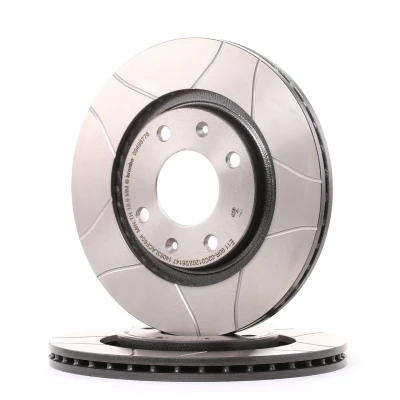 Abbildung von BREMBO MAX LINE 09.4987.76 Bremsscheibe 266 20,5 4 innenbelüftet, geschlitzt beschichtet mit Schrauben PEUGEOT: 206 Hatchback, Partner I Combispace