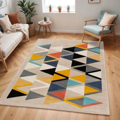 Abbildung von Surya Teppich »MILANO«, rechteckig, 11 mm Höhe, Skandi Design, Modern Boho Kurzflor Wohnzimmerteppich, Schlafzimmer