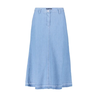 Abbildung von Betty Barclay MIT Offenem SAUM Jeansrock, Damen, Größe: 38, Light blue denim