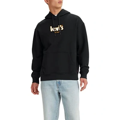 Abbildung von Levi&#039;s Herren Relaxed Graphic Sweatshirt Hoodie Kapuzenpullover,Holiday Poster Caviar*,S