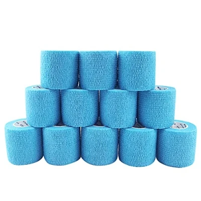 Abbildung von COMOmed selbstklebender verband elastische binde handgelenk bandage pflaster rolle Dog Bandagen Tierische See blau 5 cm X 12 Bände