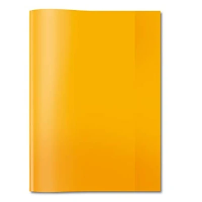 Abbildung von HERMA 19851 Heftumschläge A4 Transparent Orange, 10 Stück, Hefthüllen aus strapazierfähiger &amp; abwischbarer Polypropylen Folie, durchsichtige Heftschoner Set für Schulhefte, farbig