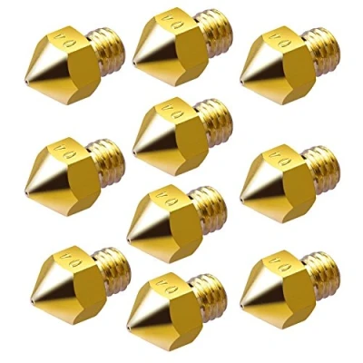 Abbildung von SIENOC 3D Extruder Düse 0,4 mm Messing Druckköpfe für MK8 Makerbot Reprap Drucker (10 x 0,4mm)
