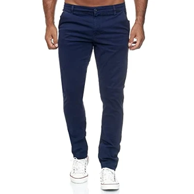 Abbildung von Tazzio Hose Chino Herren Slim Fit Chinohose Stoffhose Herrenhose Stretch Neu 19530 (32W/30L, Navyblau)