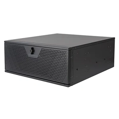 Abbildung von SilverStone Technology SST RM44 4HE Rackmount Servergehäuse mit verbesserter Flüssigkühlkompatibilität, Schwarz