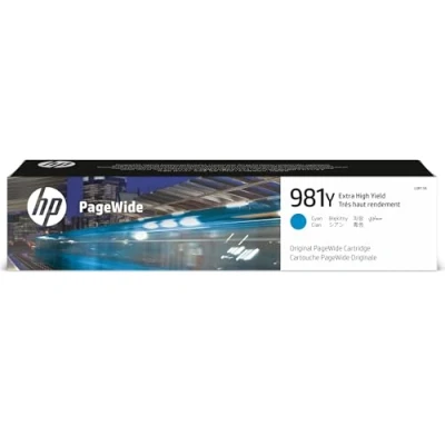 Abbildung von HP 981Y (L0R13A) Blau Original PageWide Druckerpatrone mit sehr hoher Reichweite für Enterprise, XXL