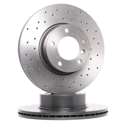Abbildung von BREMBO XTRA LINE 09.B337.2X Bremsscheibe 312 24 5 gelocht/innenbel. beschichtet hochgekohlt mit Schrauben BMW: 3 GT, X1, 4 Gran Coupe kfzteile, mister