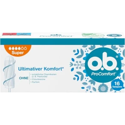 Abbildung von o.b. ProComfort Super Plus (96 Stück), Tampons für sehr starke Tage, SilkTouch Oberfläche &amp; Dynamic Fit Technologie mehr Komfort und zuverlässigen Schutz während der Periode