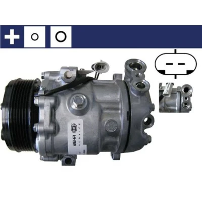 Abbildung von MAHLE ORIGINAL ACP 83 000S Kompressor SD6V12 12 PAG 46 R 134a mit Dichtring OPEL: Corsa D Hatchback, Meriva A, C Hatchback
