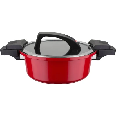 Abbildung von GSW Energiespartopf mit Glasdeckel Gourmet Nero 24cm, 4 L, Schwarz