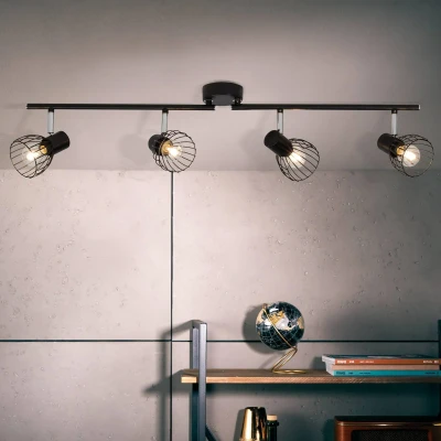 Abbildung von Brilliant Deckenstrahler »Blacky«, 4 flammig, Leuchtmittel E14 ohne Leuchtmittel, Spotrohr 4flg schwarz