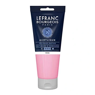 Abbildung von Lefranc Bourgeois 300435 Fine Acrylfarbe Rosa, 200ml Tube, cremige auf Wasserbasis, schnell trocknend, lichtecht, wasserfest