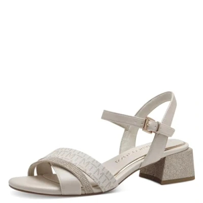 Abbildung von Marco Tozzi Riemensandalette cream, Damen, Größe: 37, Cream Schuhe