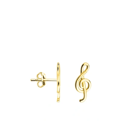 Abbildung von SOFIA MILANI Damen Ohrringe 925 Silber vergoldet/golden Musik Violinschlüssel Ohrstecker E2528