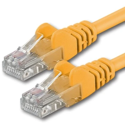 Abbildung von 1aTTack.de 15m gelb 1 Stück CAT.6 CAT6 Ethernet Lan Netzwerk Kabel 1000 Mbit/s Patchkabel
