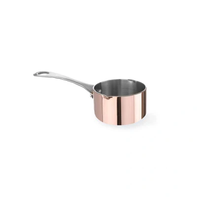Abbildung von HENDI Stielkasserolle mit Ausgießer 5 cm Durchmesser Höhe: 3 Kupfer Aluminium Edelstahl Materialstärke: 2,5 mm