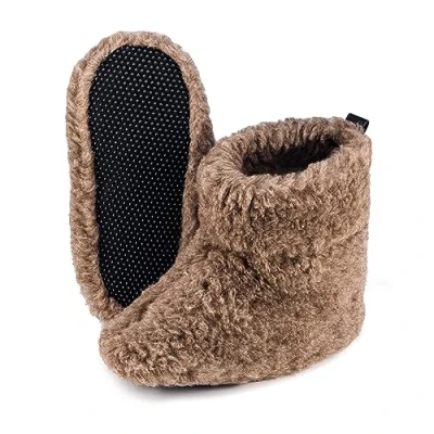 Abbildung von ESTRO Warme Hasschuhe Damen Winter Hüttenschuhe Herren Hausschuhe Wolle Hausstiefel Warm B06 (38 EU, Hellbraun)