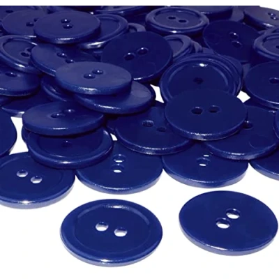 Abbildung von AERZETIX C56439 50 Nähknöpfe rund Ø20x2.2 mm mit 2 Löchern 32L L32 Farbe blau violett aus kunststoff Öffnungsdurchmesser kurzwaren bekleidung mode