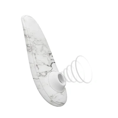 Abbildung von Womanizer Special Edition Pleasure Air Toy, Klitoris Sauger, Vibrator, Stimulator, Klit Wasserdicht, Wiederaufladbar (White Marble)