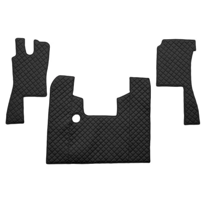 Abbildung von F CORE FL18 BLACK Fußmattensatz Eco Leder vorne 3 schwarz