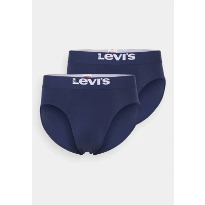 Abbildung von Levi&#039;s MEN Solid Basic Brief 2 PACK Panties, Herren, Größe: Small, Navy