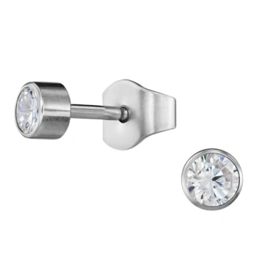 Abbildung von Traveller Ohrstecker Herren Edelstahl Zirkonia Made in Germany 3 mm 171013