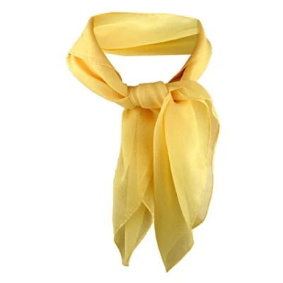 Abbildung von TigerTie Damen Chiffon Nickituch in gelb einfarbig unicolor Halstuch Größe 50 cm x