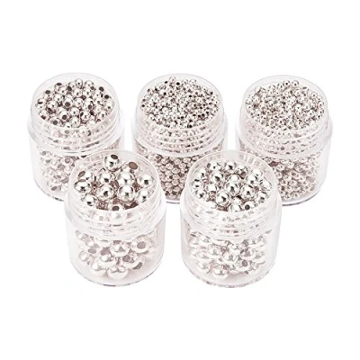 Abbildung von PandaHall 5 Kasten rund Spacer Beads Metallperlen Zwischenperlen
