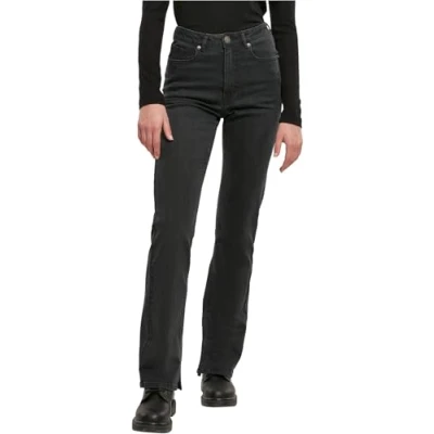Abbildung von Urban Classics Jeans Straight Leg, Damen, Größe: 26, Black washed