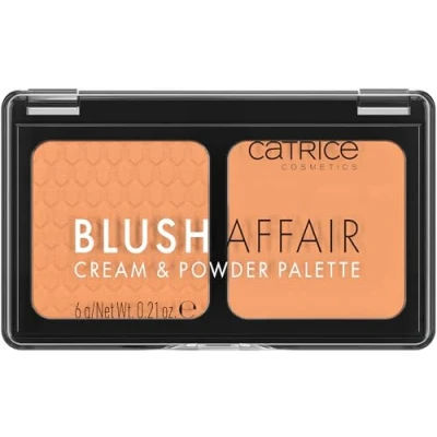 Abbildung von Catrice Blush Affair Cream &amp; Powder Palette, Rougepalette, Nr. 030, Orange, 1 Orange Töne, vegan, ohne Konservierungsstoffe, Parabene, Mikroplastikpartikel, 1er Pack (6g)