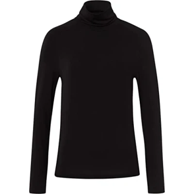 Abbildung von BRAX Damen Style FEA LAB Sporty Jersey Rollkragenshirt Sweatshirt, Black, 42