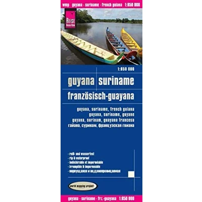 Abbildung von Reise Know How Landkarte Guyana, Suriname, Französisch Guayana (1:850.000): World Mapping project: Project. Reiß und wasserfest