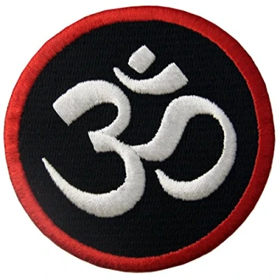 Abbildung von Buddhistisches Symbol Innerer Frieden Bestickter Aufnäher zum Aufbügeln/Annähen